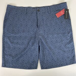 Travis Mathew Shorts Mens 40 Blue Beyond The Limits Golf Stretch 9" Inseam